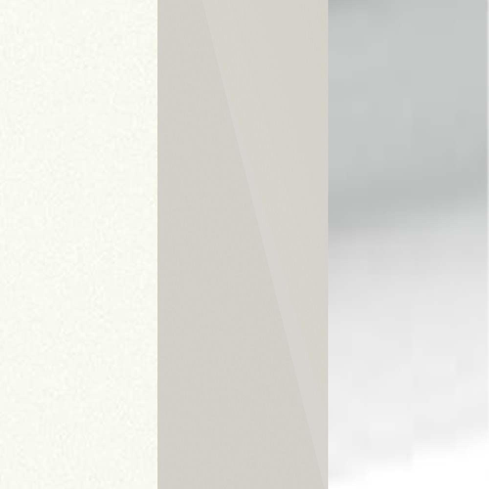 White Frame with Champagne Faux Leather Headboard Cushion and Chrome Angled Feet 310