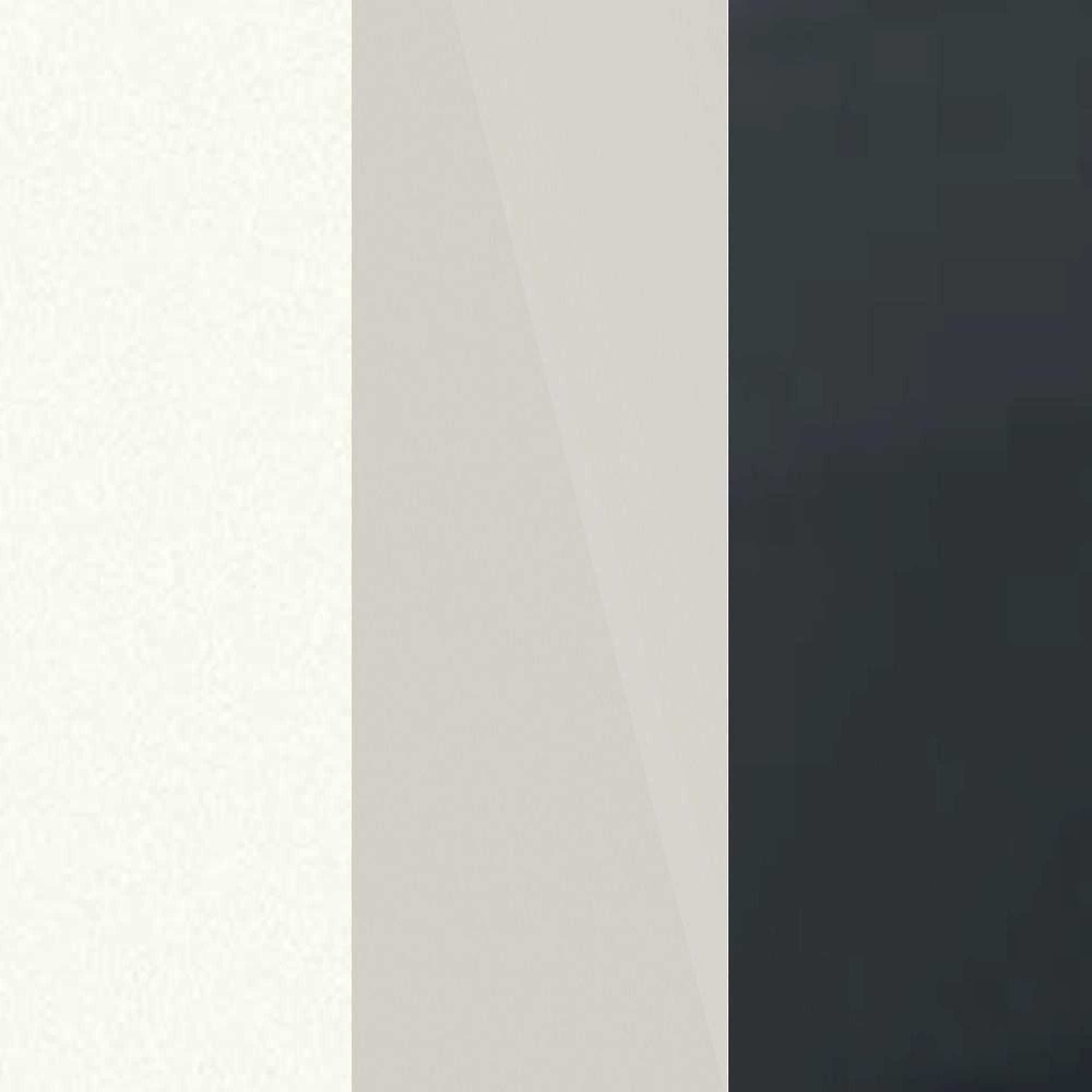 White Frame with Champagne Faux Leather Headboard Cushion and Slate Angled Feet A92