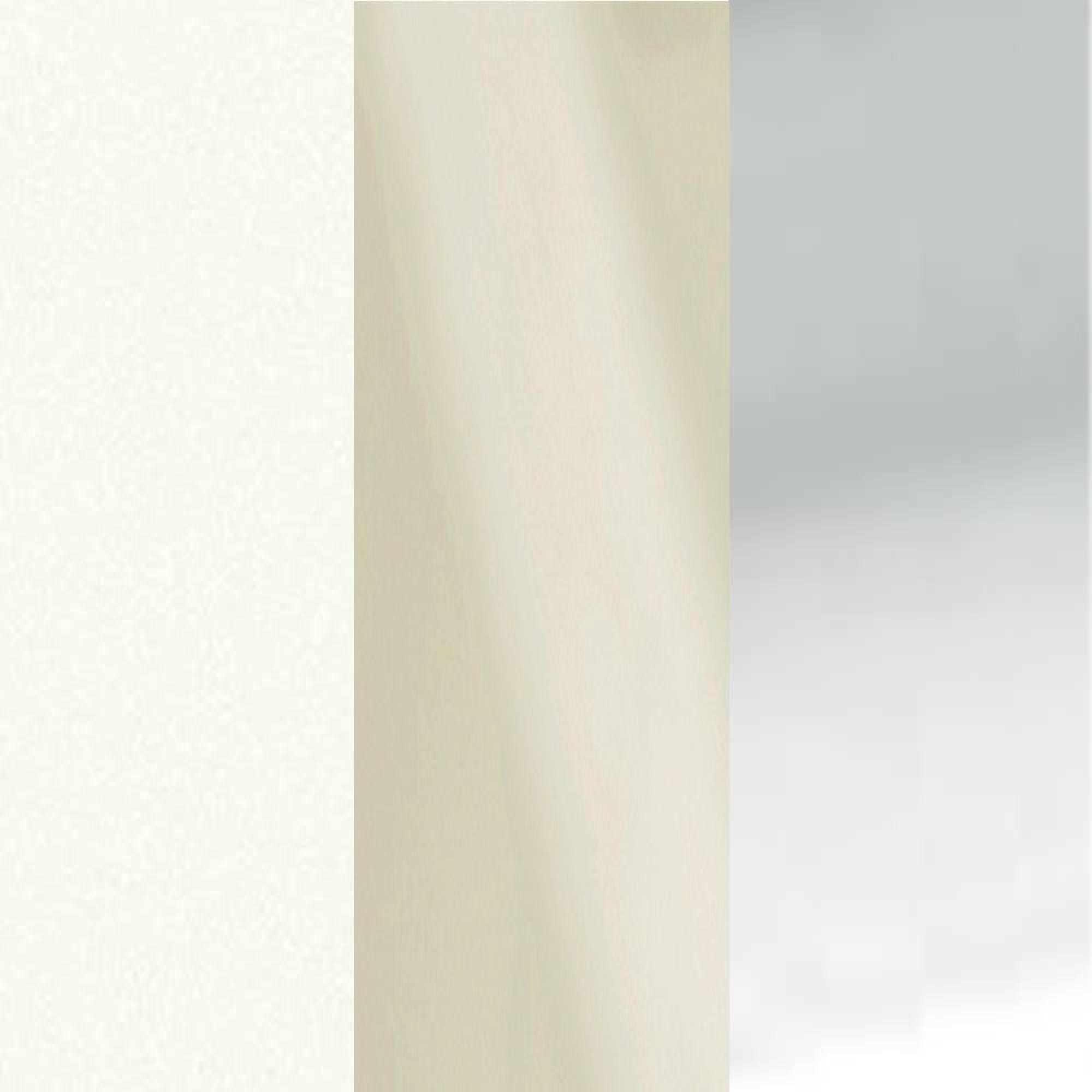 White Frame with Magnolia Faux Leather Headboard Cushion and Chrome Angled Feet 310