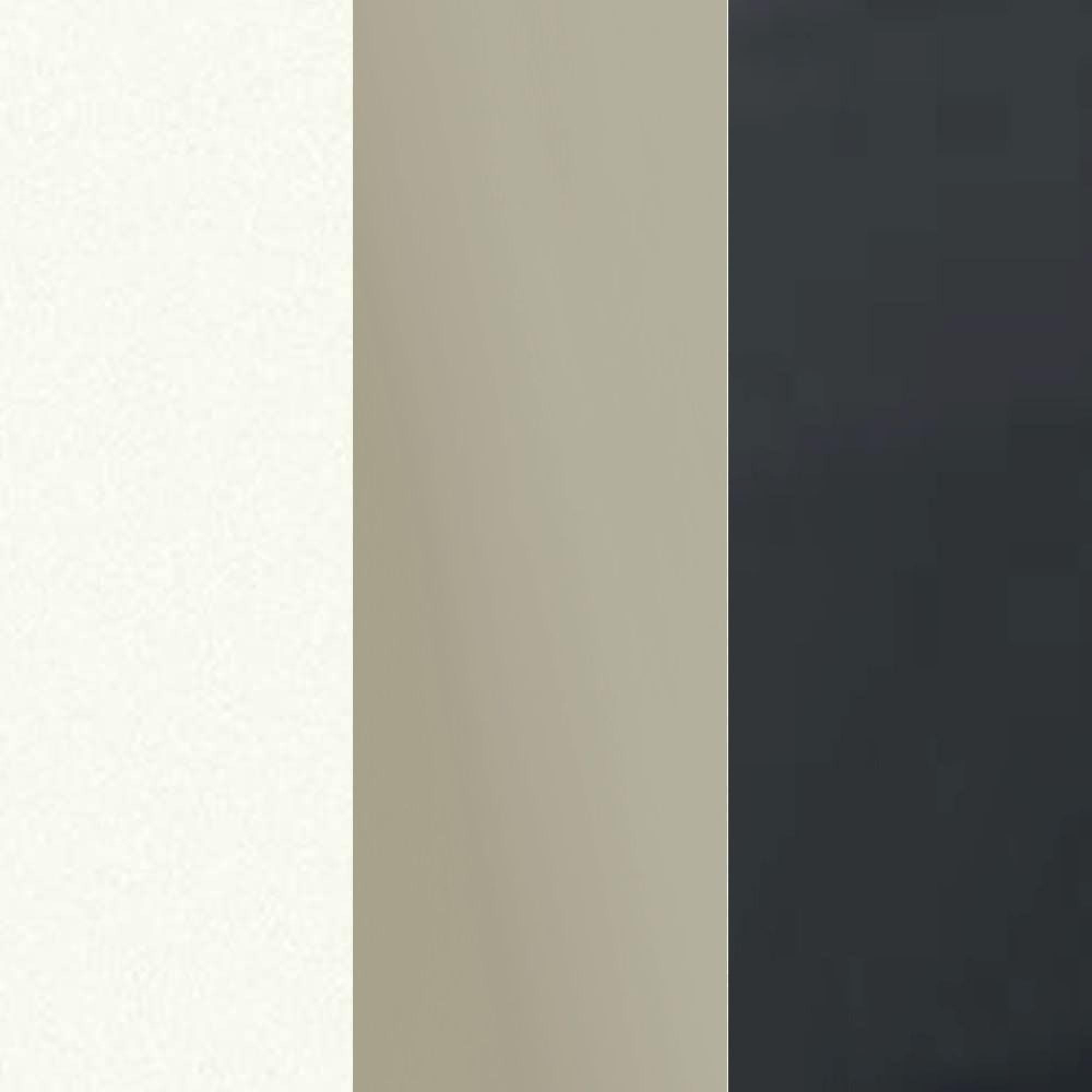 White Frame with Pebble Grey Faux Leather Headboard Cushion and Slate Angled Feet A92