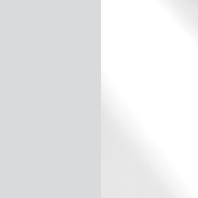 Silver with White Faux Leather 596