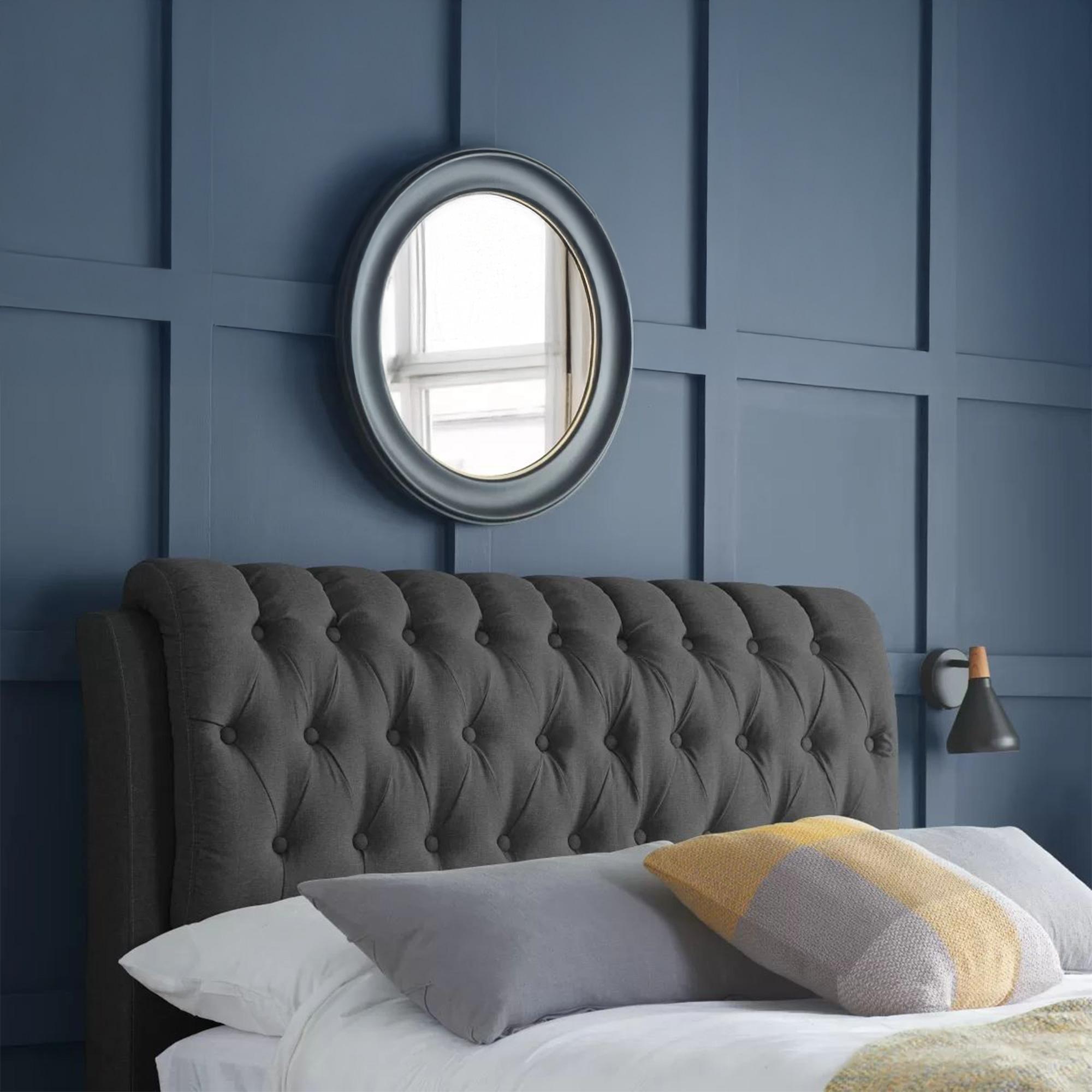 Valentino Bed - Charcoal Fabric - Sizes Available