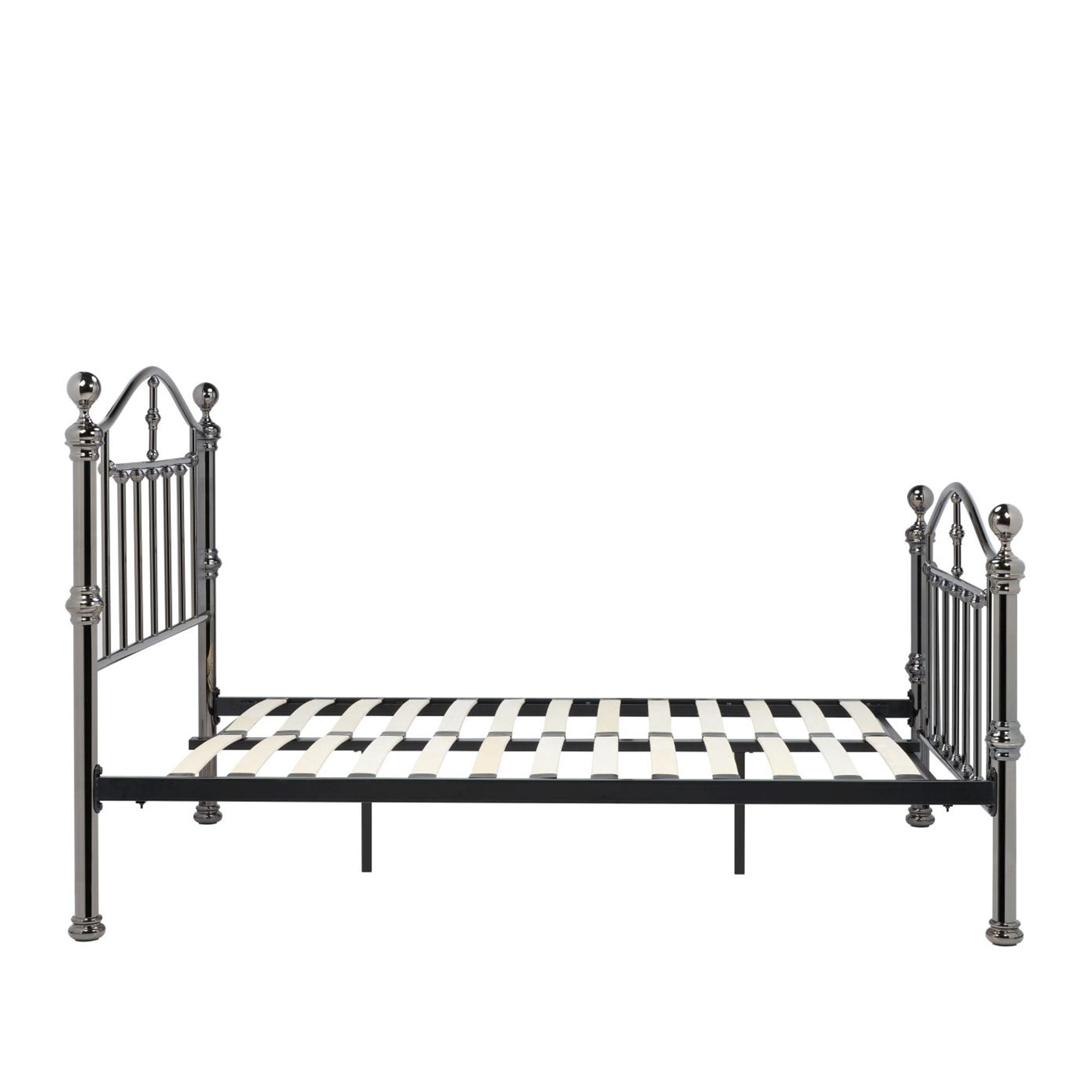 Victoria Bed Frame - Black Nickel Metal - Sizes Available