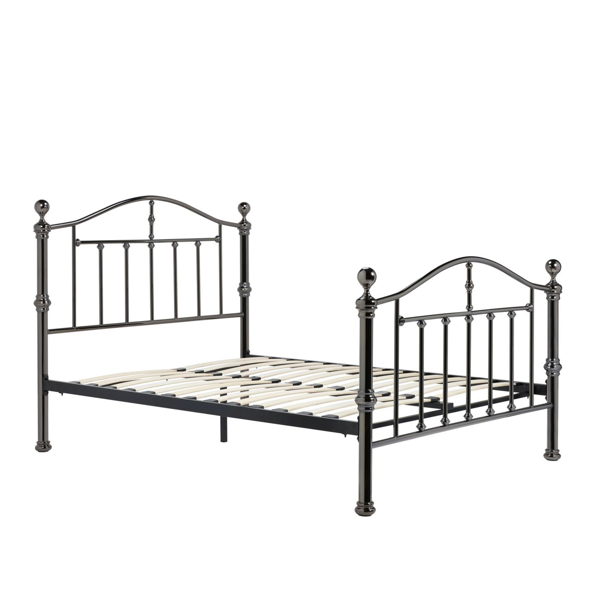 Victoria Bed Frame - Black Nickel Metal - Sizes Available