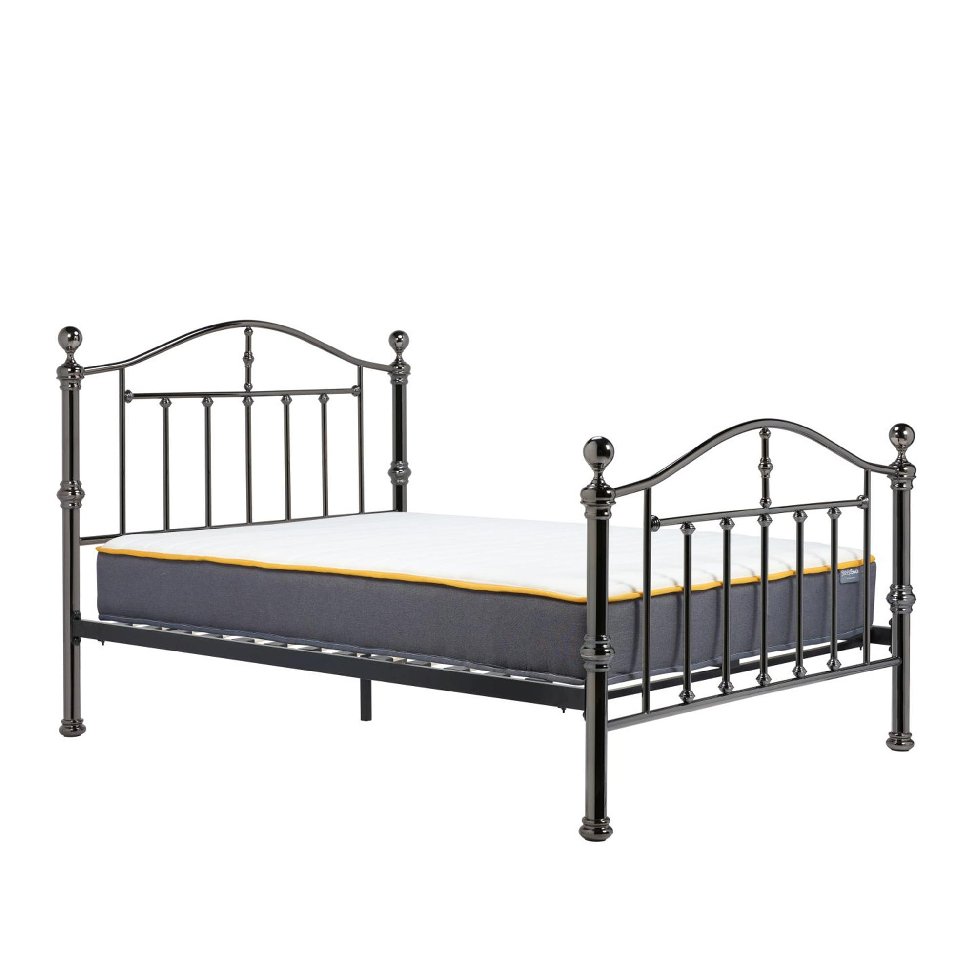 Victoria Bed Frame - Black Nickel Metal - Sizes Available