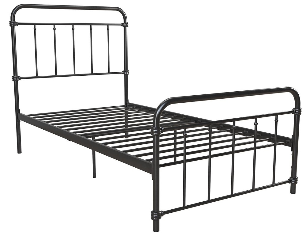 Wallace Metal Bed - Black - Sizes Available - 4117019UK