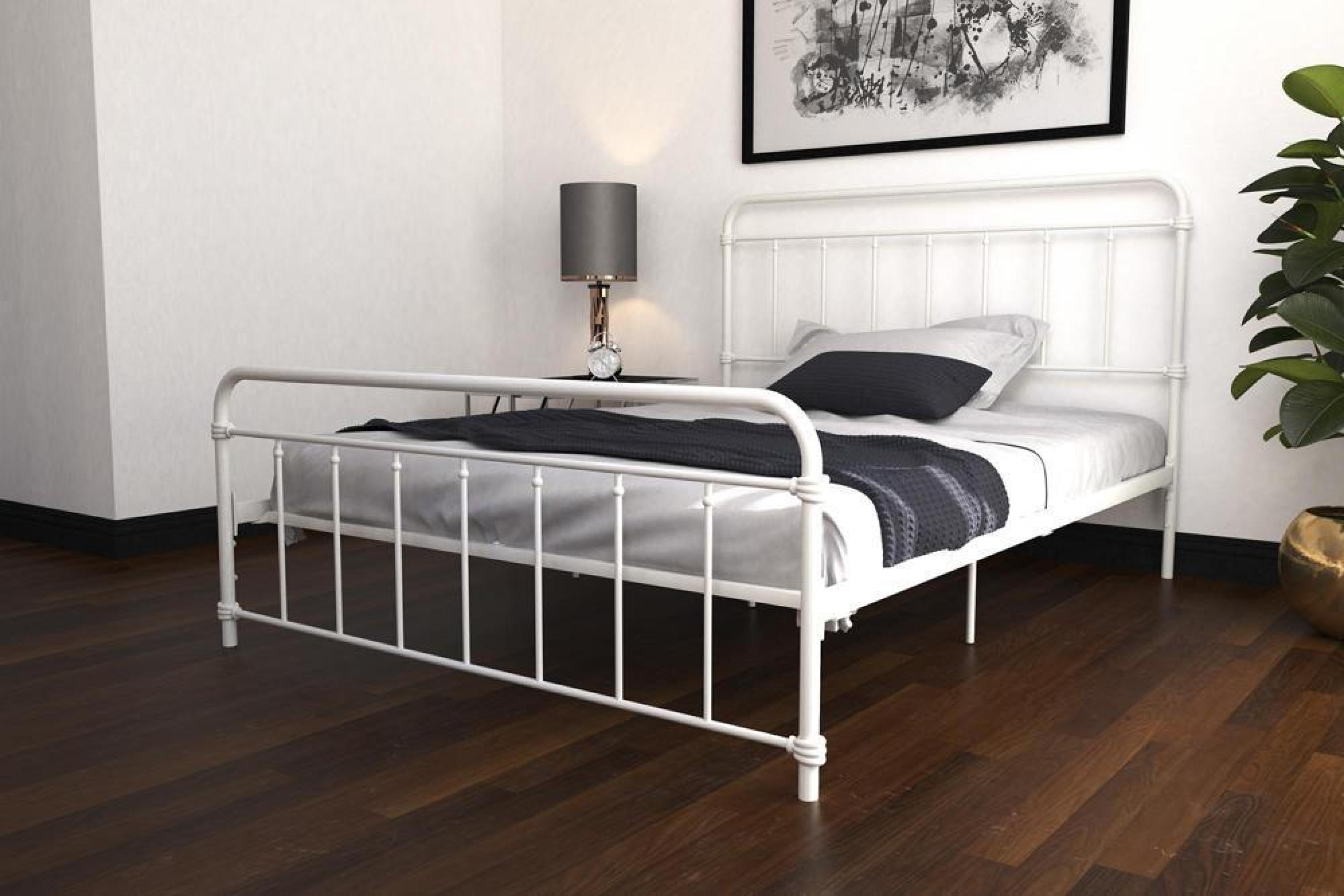 Wallace Metal Bed - White - Sizes Available - 4118119UK