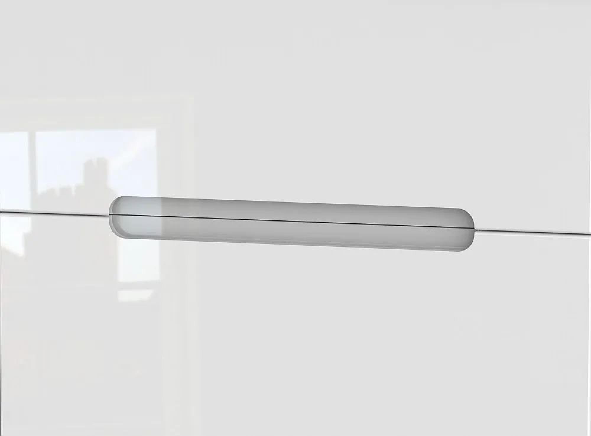 Monaco Bedside Cabinet - Wide - 2 Drawer - White Gloss