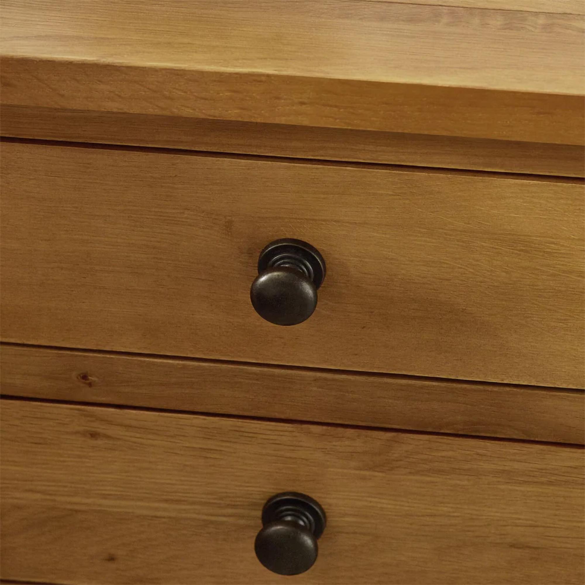 Marlborough Bedside Cabinet - 3 Drawer - Oak