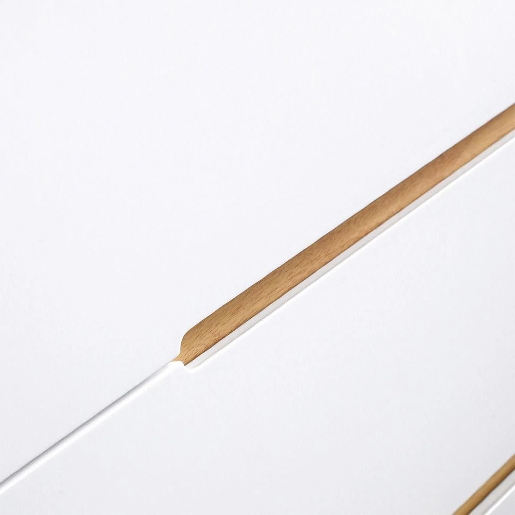 Alicia White Bedside Cabinet - 2 Drawer