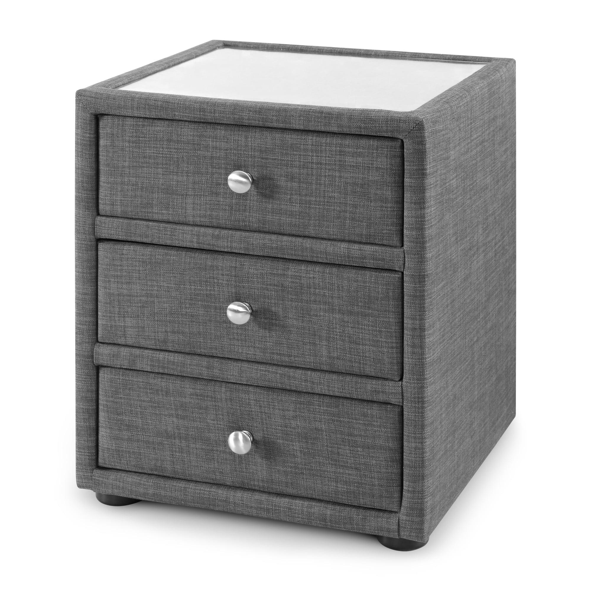 Sorrento Grey Bedside Cabinet - 3 Drawer