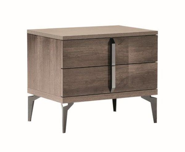 Alf Italia Matera Wood Grain 2 Drawer Bedside Cabinet