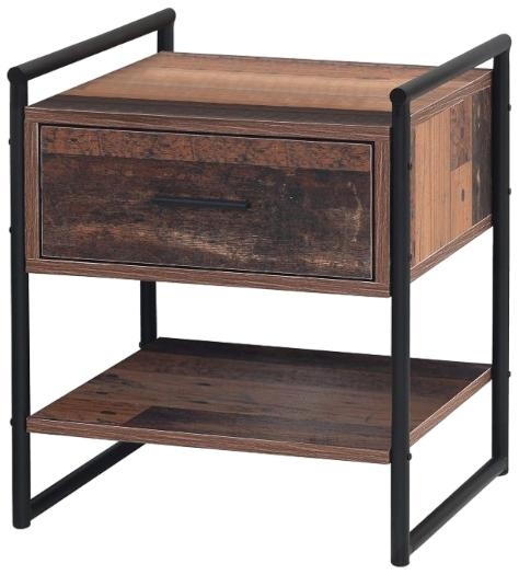 Alpena Rustic Oak 1 Drawer Bedside Cabinet
