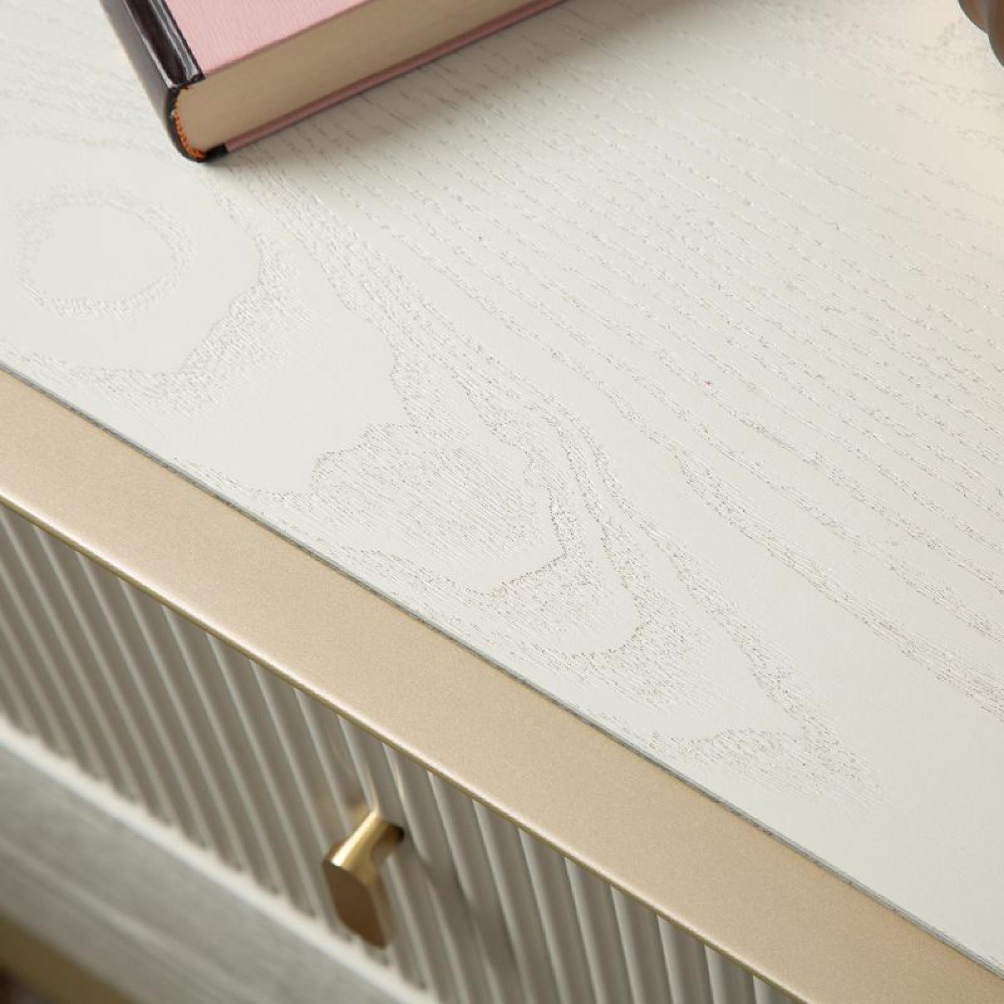 Amelie Bedside Cabinet - 2 Drawer - Cream Elm