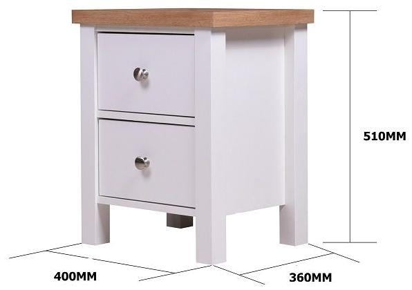 Arthur White 2 Drawer Bedside Cabinet