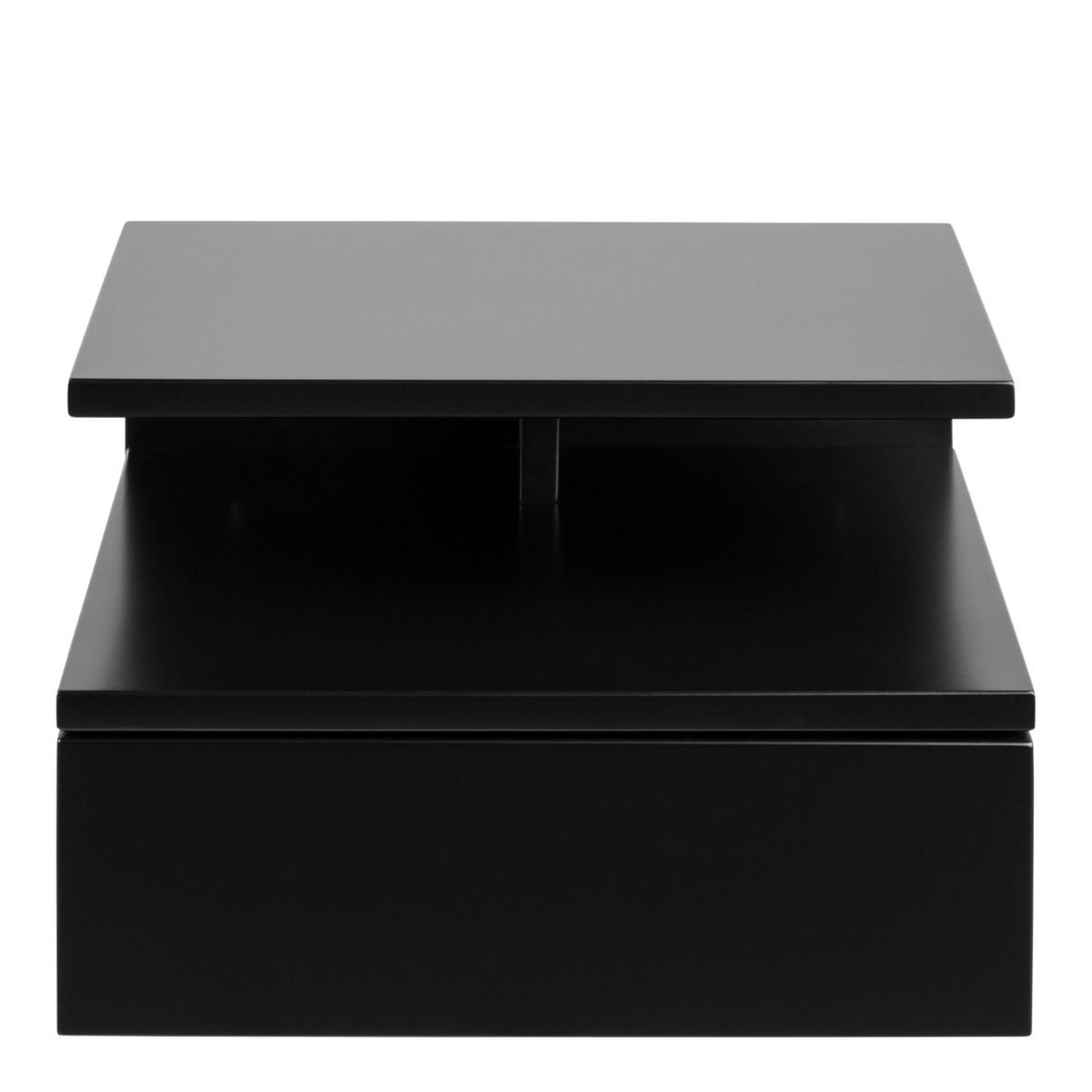 Ashlan Black 1 Drawer Floating Bedside Table