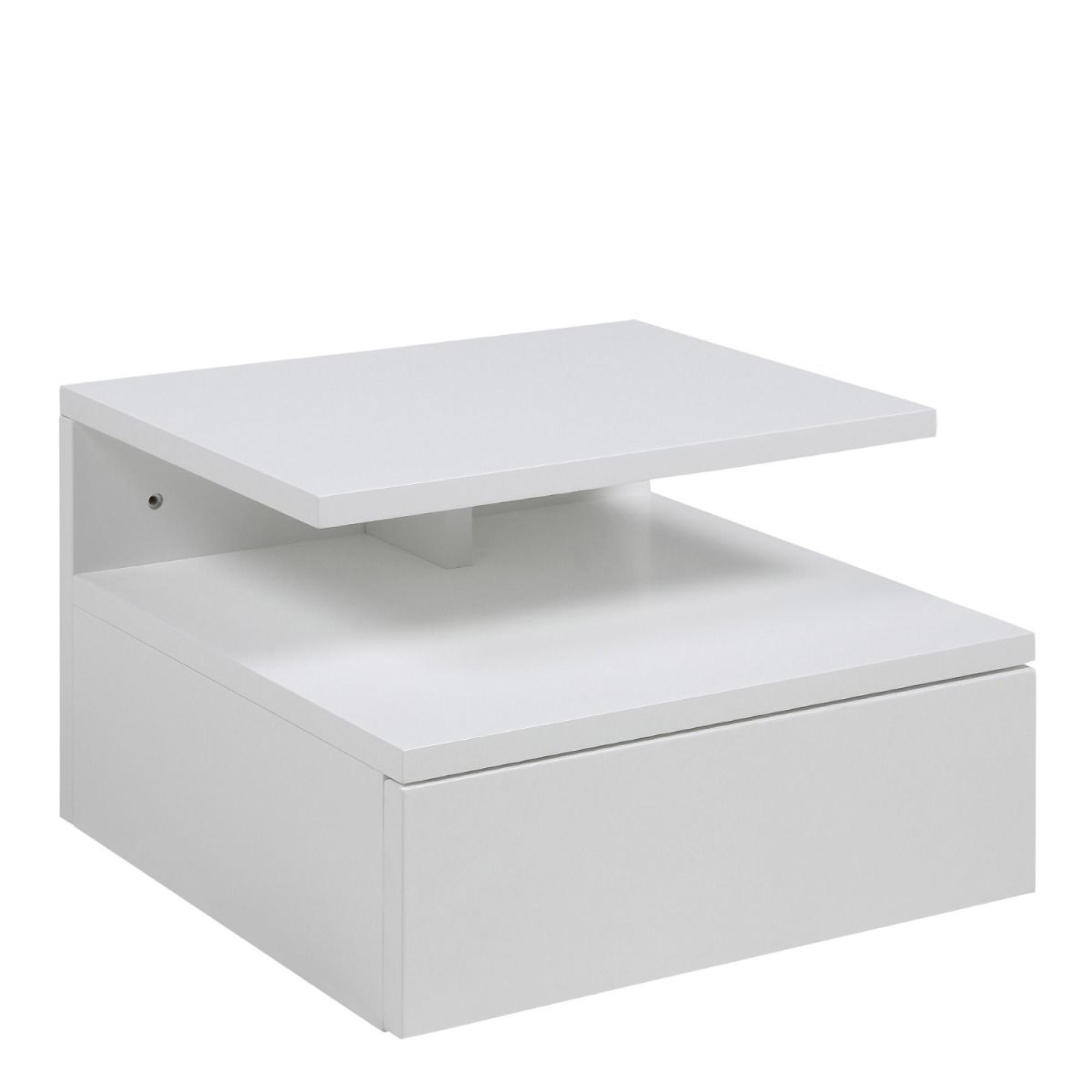 Ashlan White 1 Drawer Floating Bedside Table