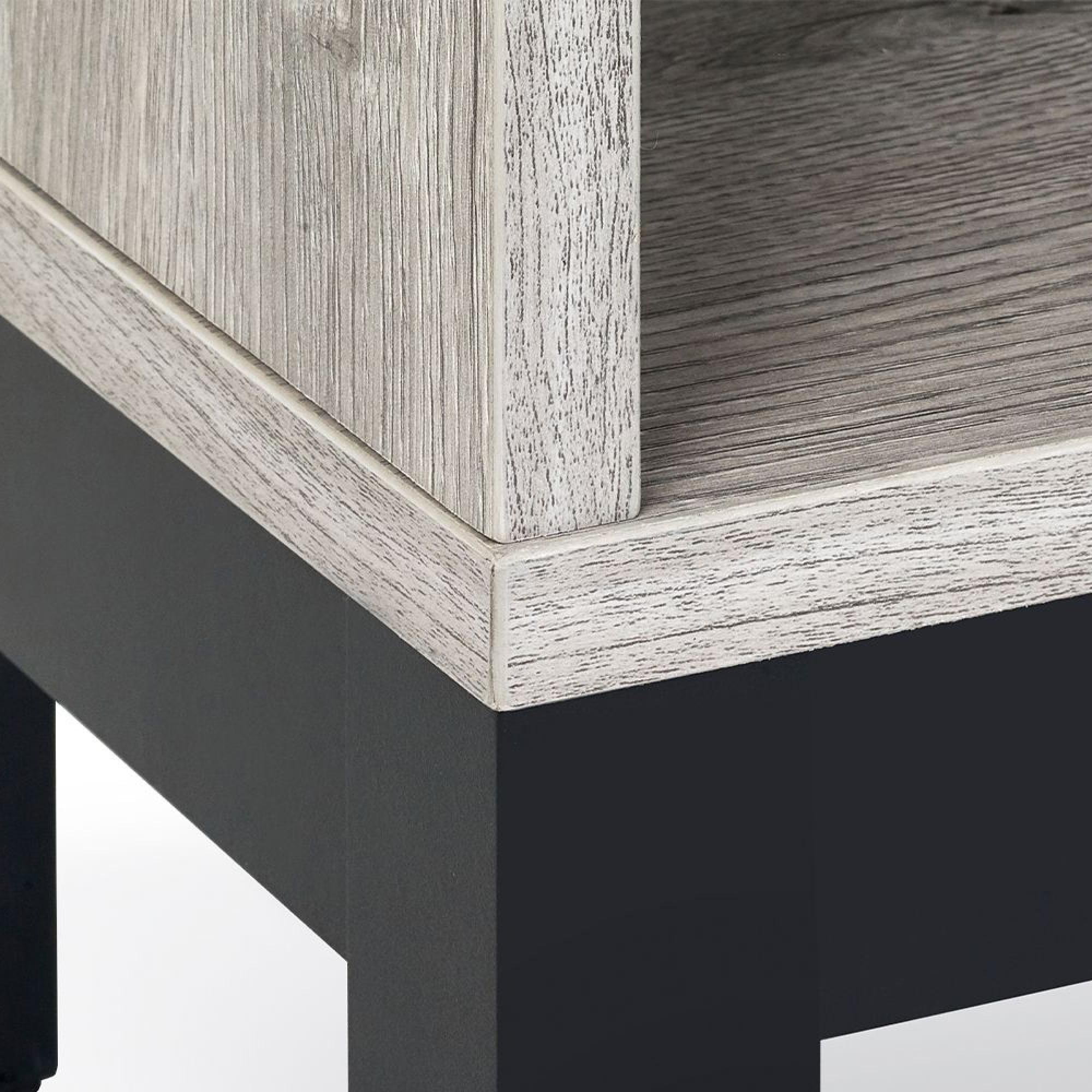 Bali Grey Oak Bedside Cabinet - 1 Drawer