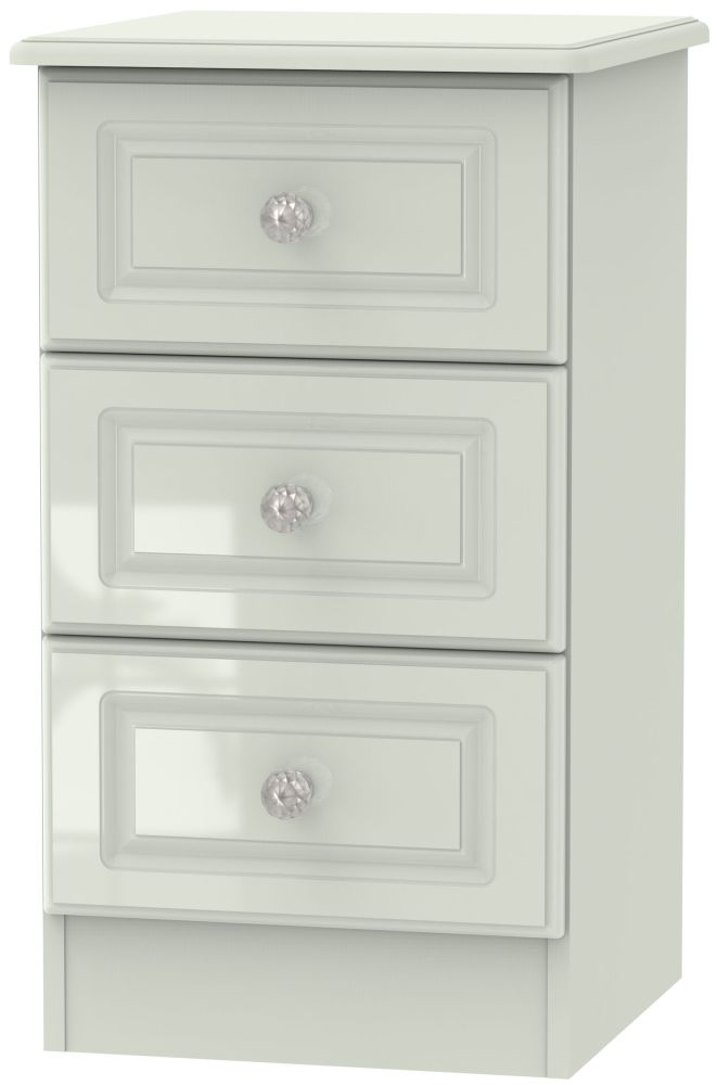 Balmoral Cashmere 3 Drawer Bedside Cabinet