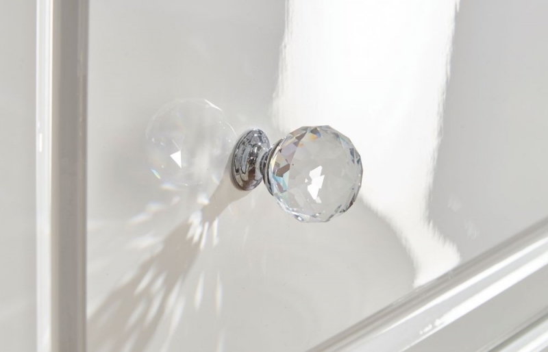 Balmoral Bedside Cabinet - 2 Drawer - White Gloss