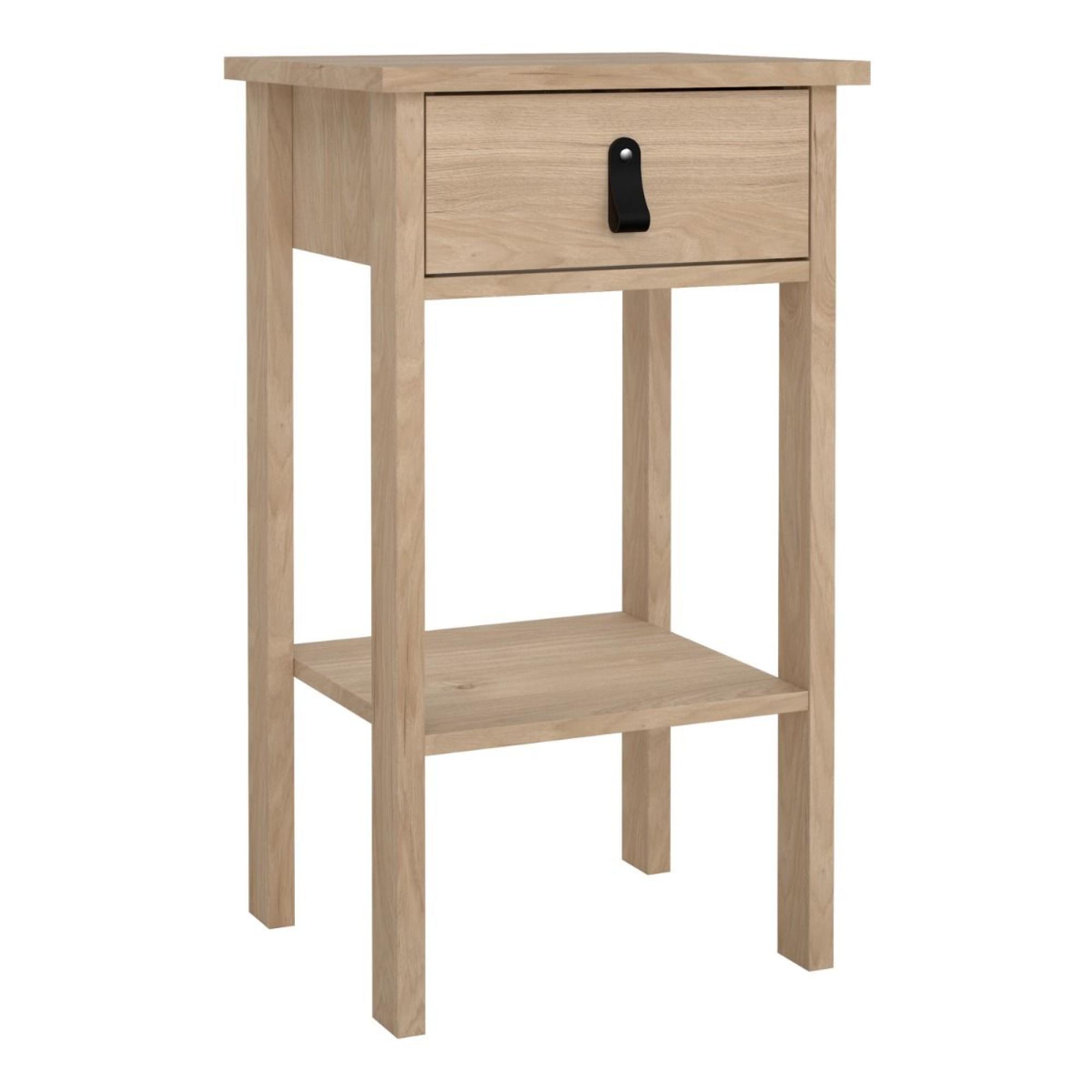 Barcelona Jackson Hickory Oak 1 Drawer Bedside Table