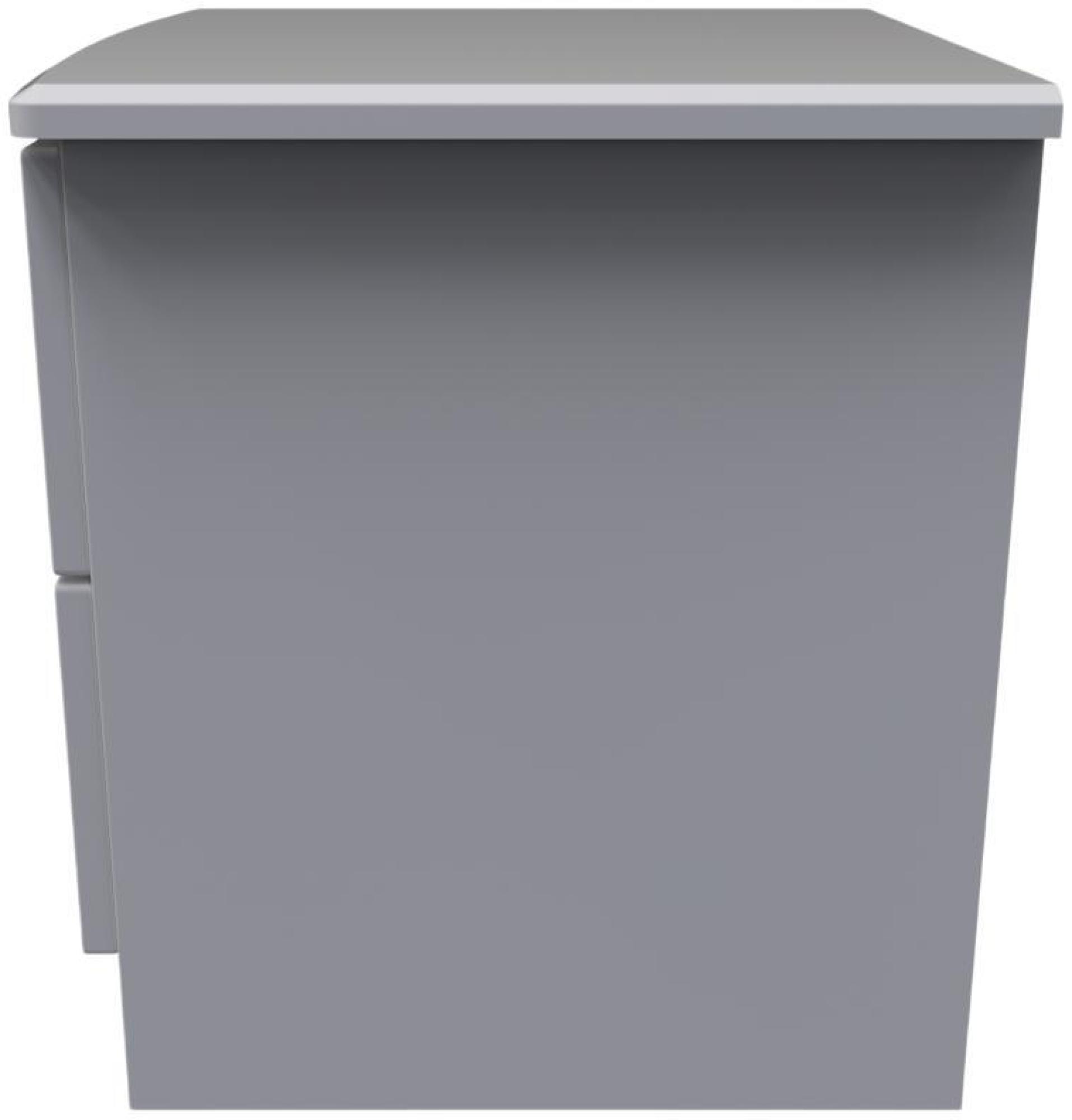 Bella Bedside Cabinet - 2 Drawer - Grey
