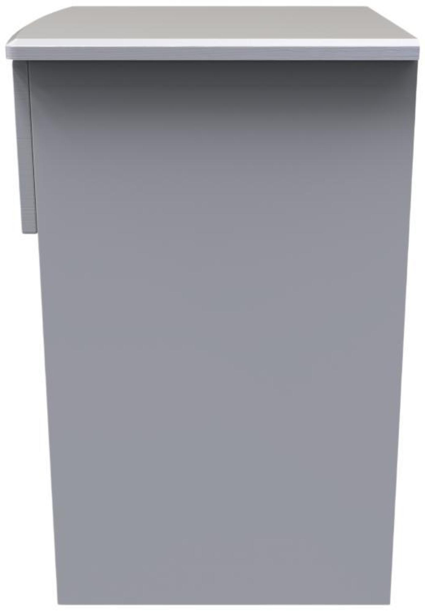 Bella Bedside Cabinet - 1 Drawer - Grey Ash