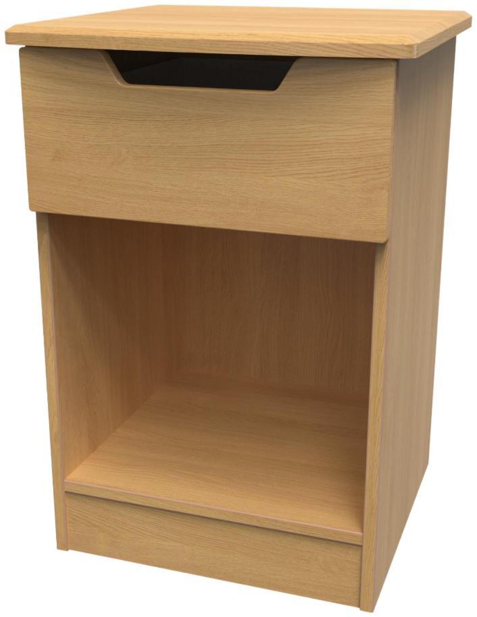 Bella Bedside Cabinet - 1 Drawer - Oak