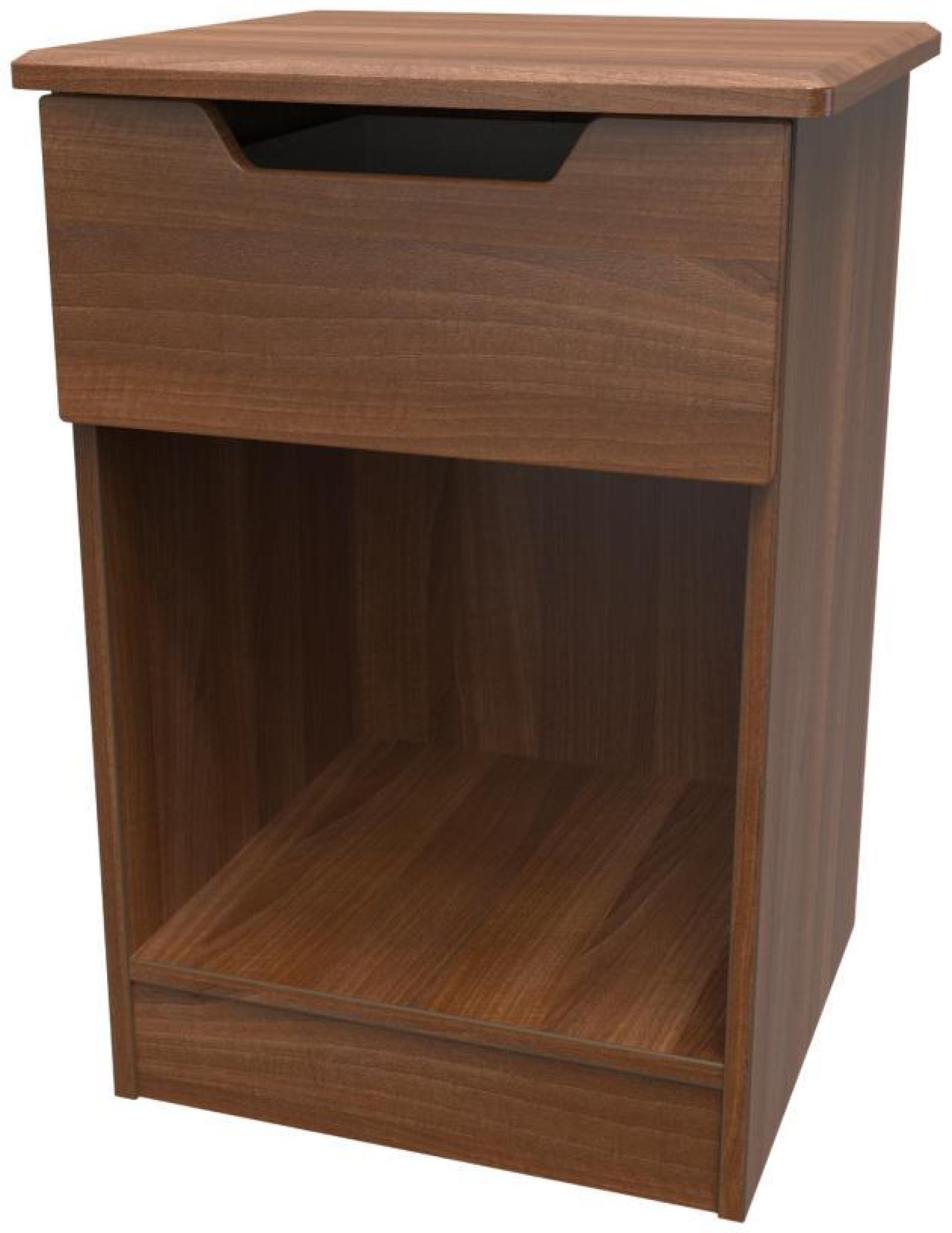 Bella Bedside Cabinet - 1 Drawer - Walnut