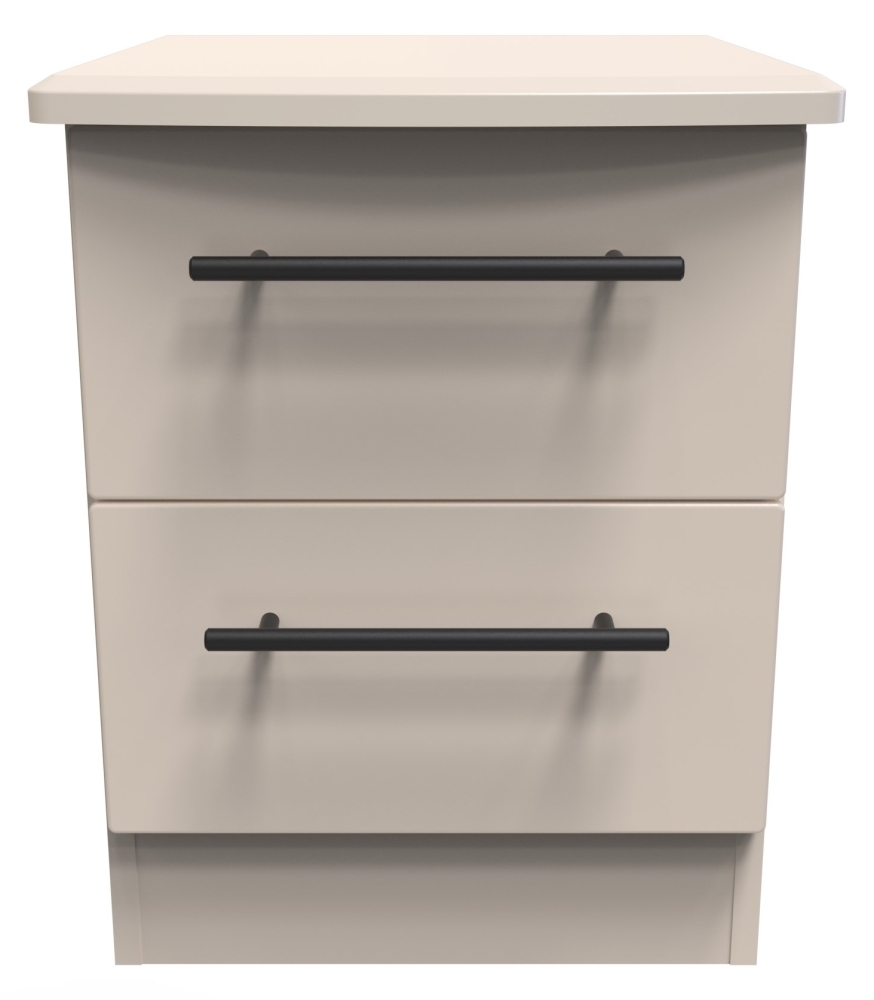 Beverley Cashmere 2 Drawer Bedside Cabinet