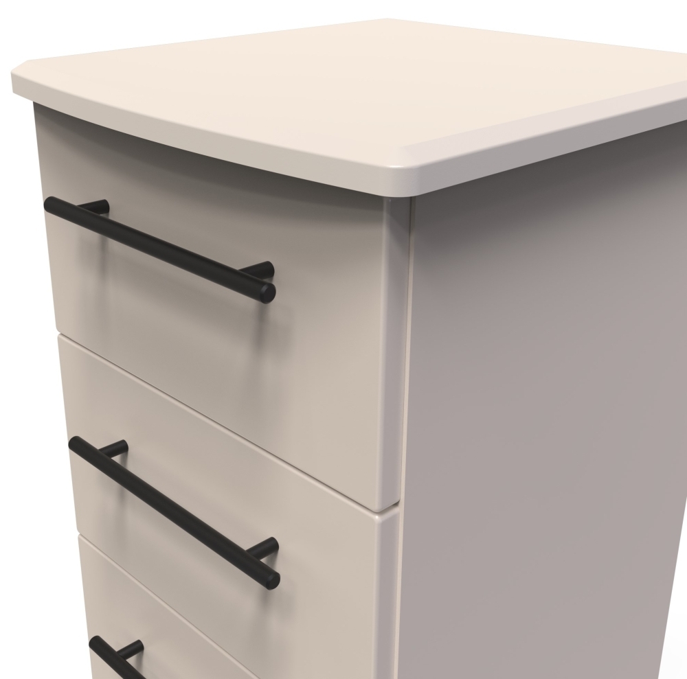 Beverley Bedside Cabinet - 3 Drawer - Cashmere
