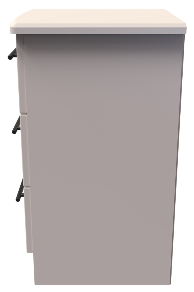 Beverley Bedside Cabinet - 3 Drawer - Cashmere