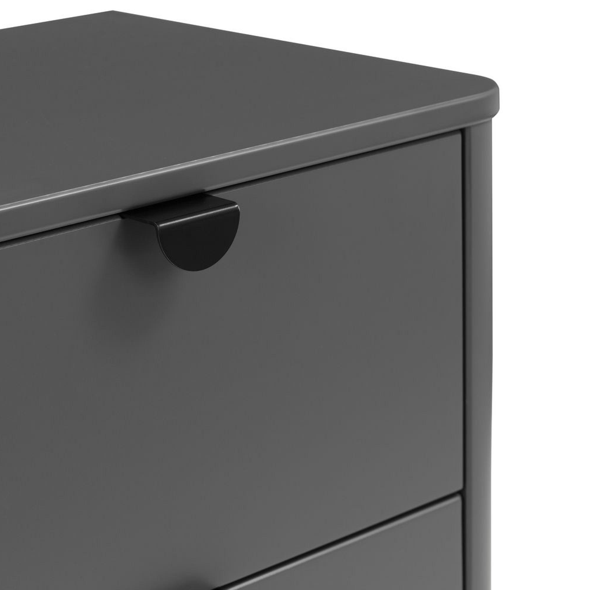 Chloe Bedside Cabinet - 2 Drawer - Grey