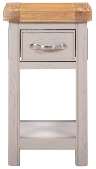 Clarion Bedside Table - 1 Drawer - Oak and Grey