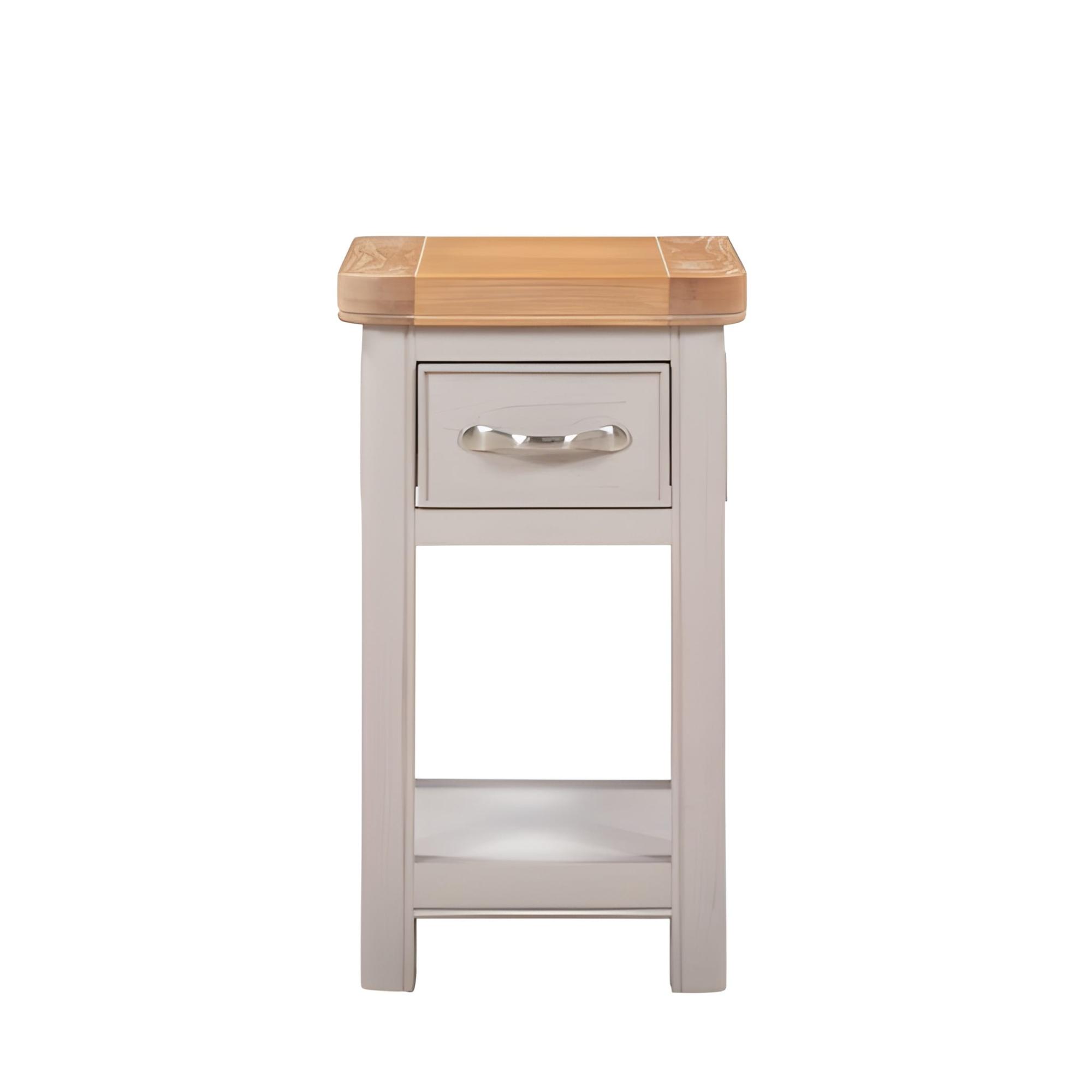 Clarion Bedside Table - 1 Drawer - Oak and Grey