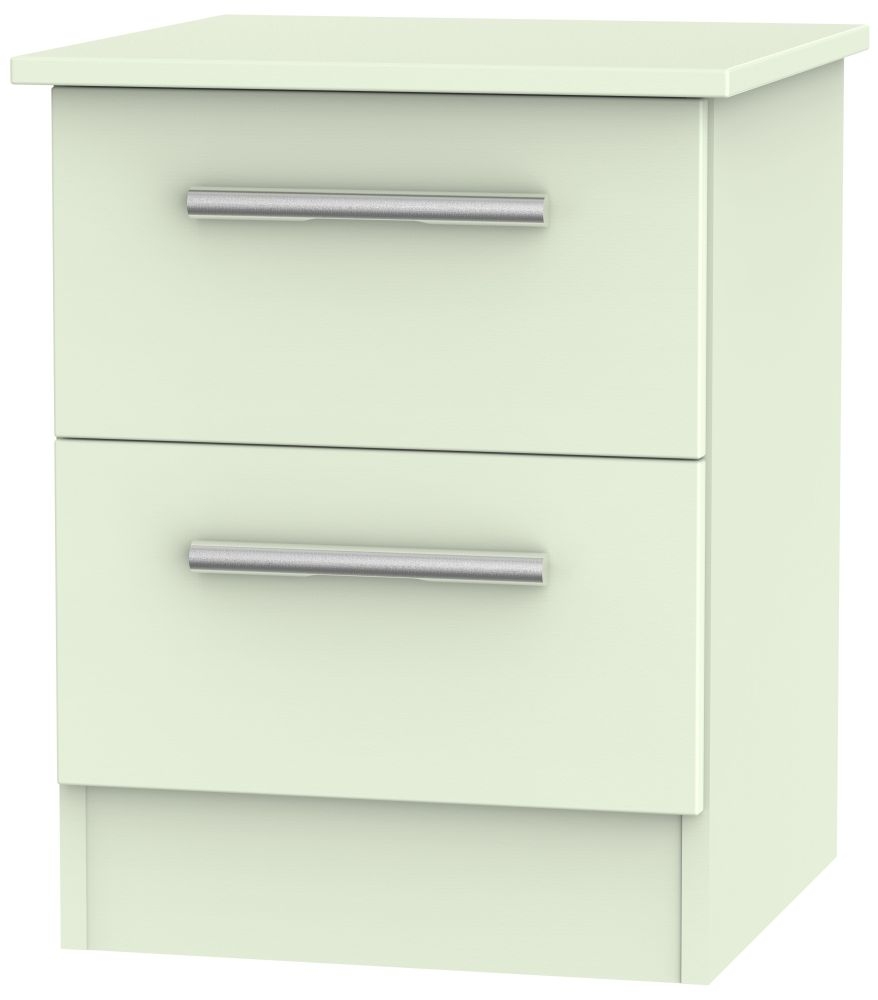 Contrast Cream 2 Drawer Bedside Cabinet