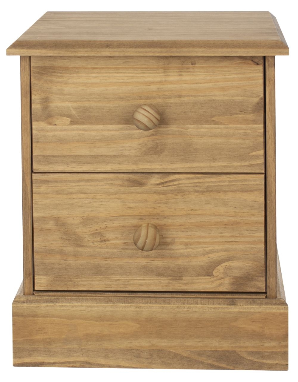 Cotswold Bedside Cabinet - 2 Drawer - Pine