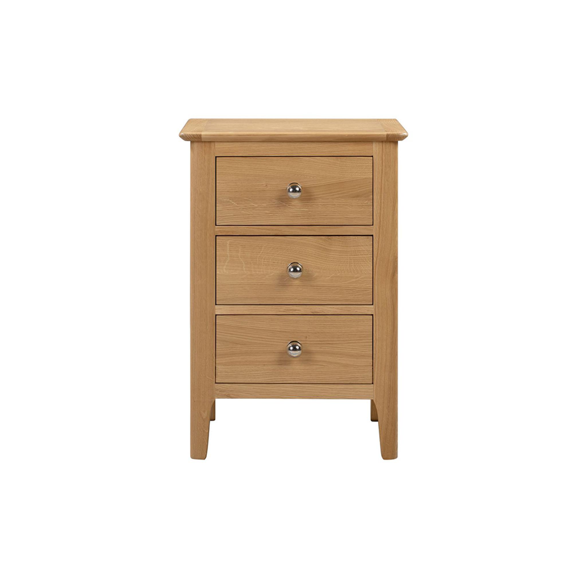 Cotswold Bedside Cabinet - 3 Drawer - Oak