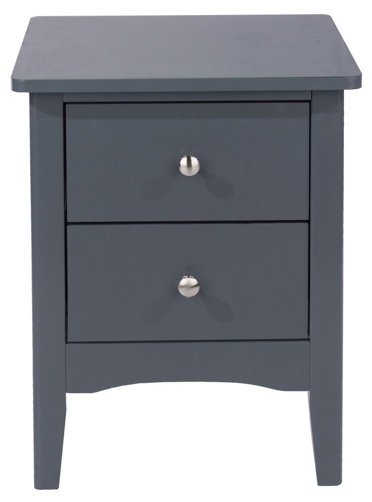 Como Bedside Cabinet - 2 Drawer Petite - Blue Painted
