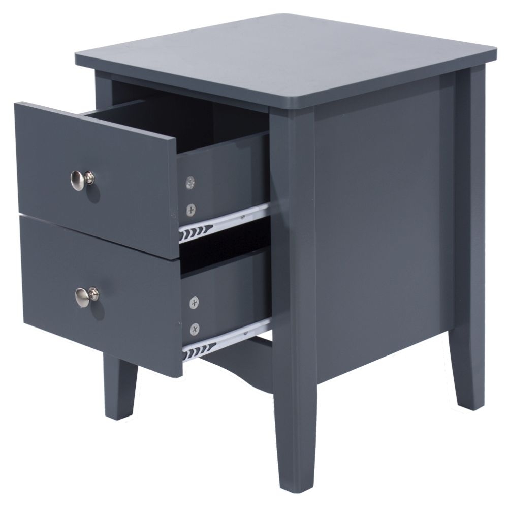 Como Bedside Cabinet - 2 Drawer Petite - Blue Painted