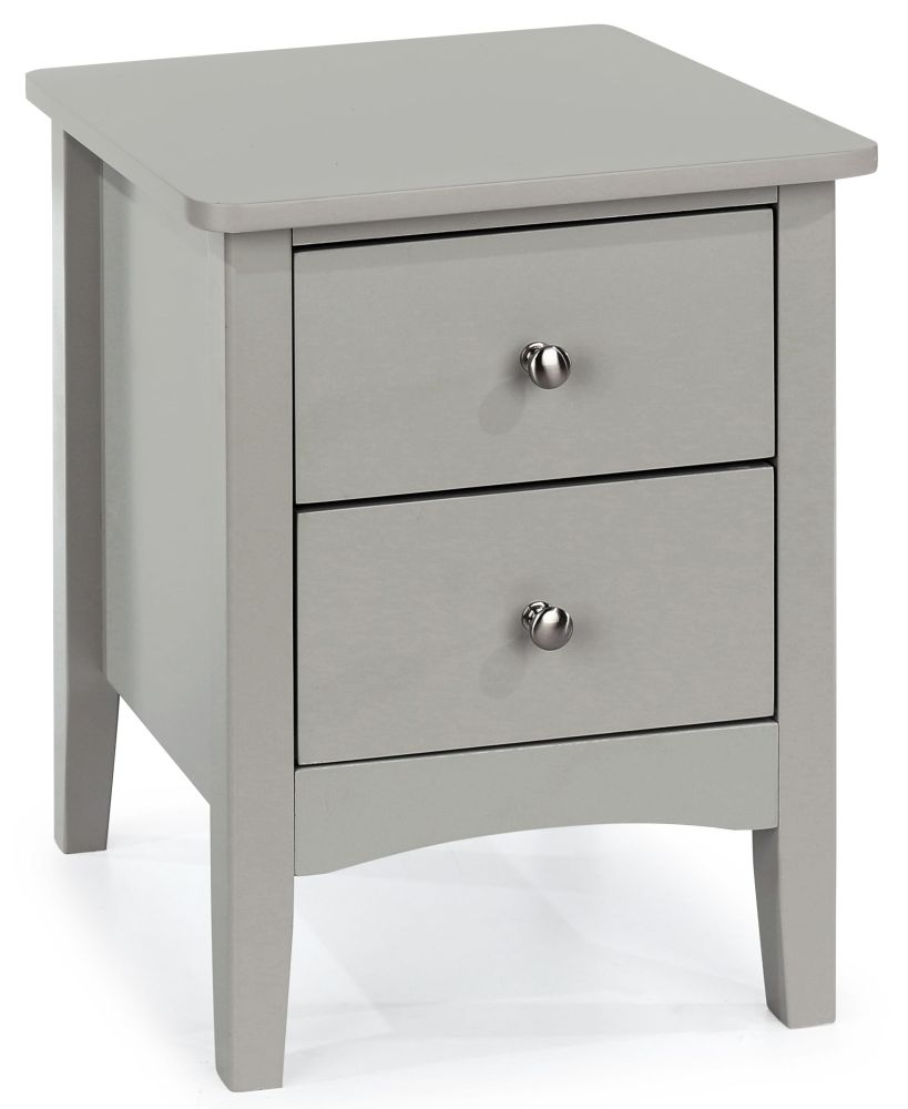 Como Bedside Cabinet - 2 Drawer Petite - Grey Painted