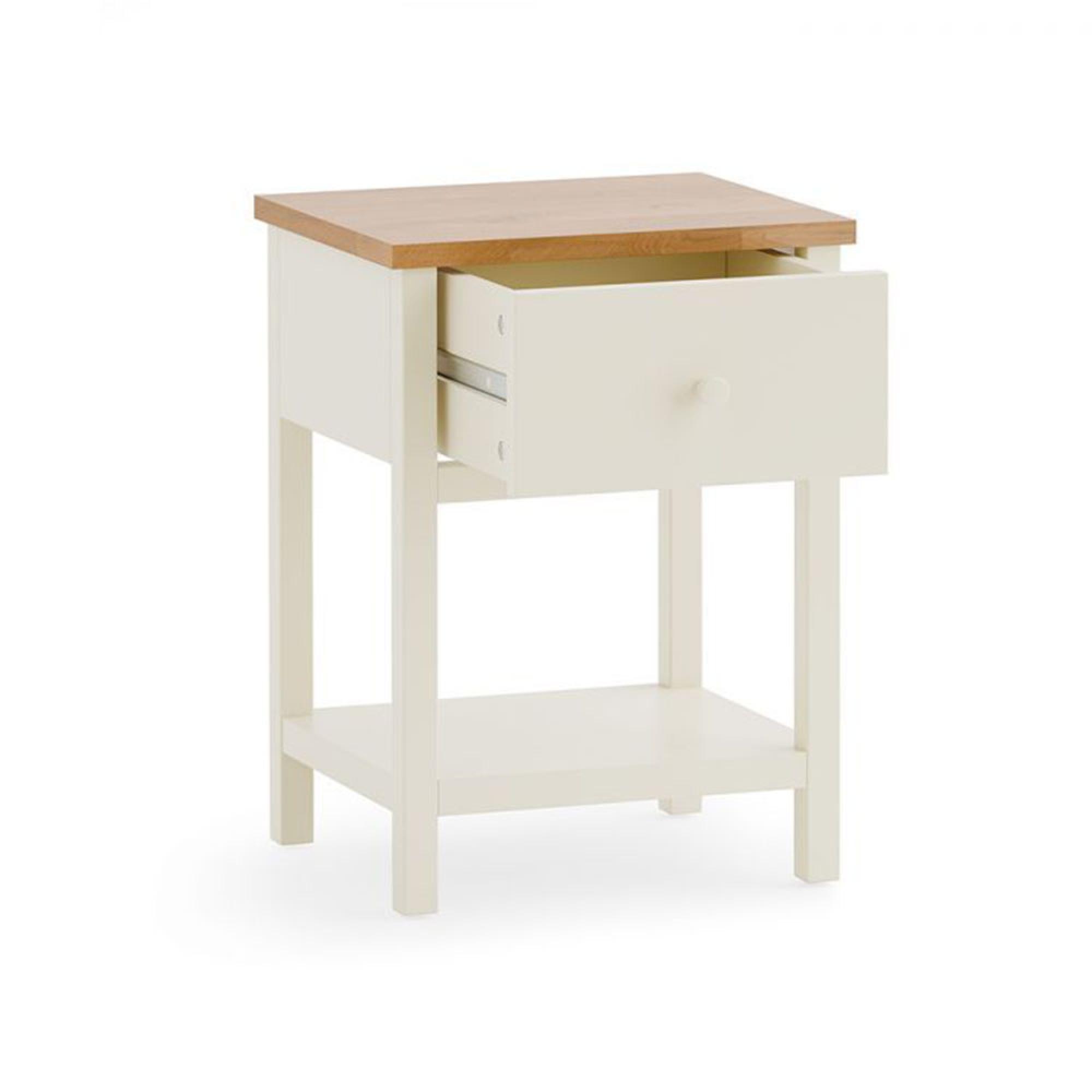 Coxmoor Bedside Table - 1 Drawer - Ivory
