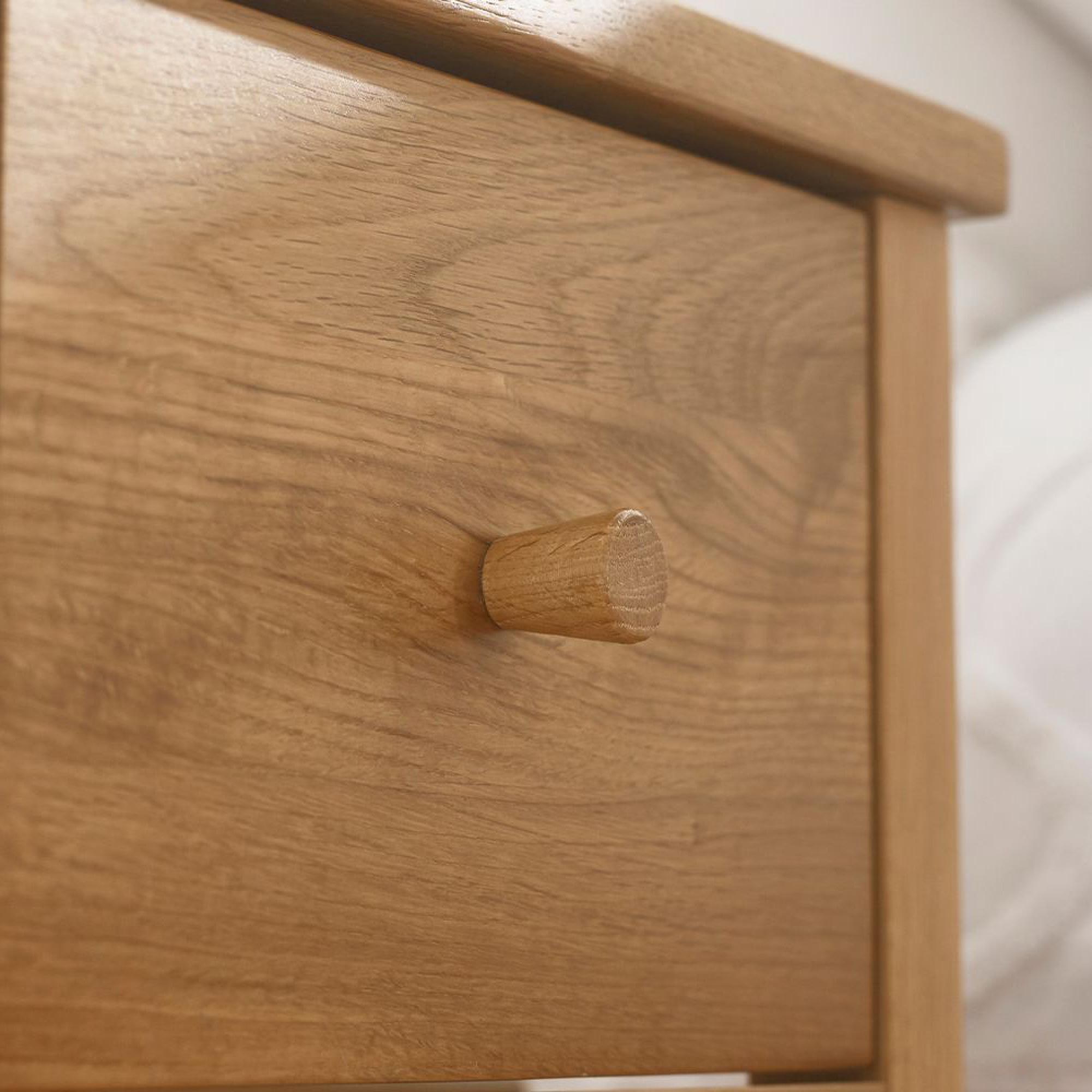 Coxmoor Bedside Table - 1 Drawer - Oak