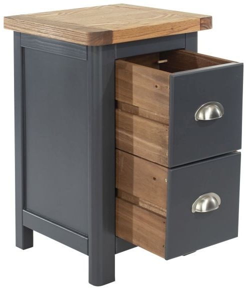 Dunkeld Bedside Cabinet - 2 Drawer Petite - Blue