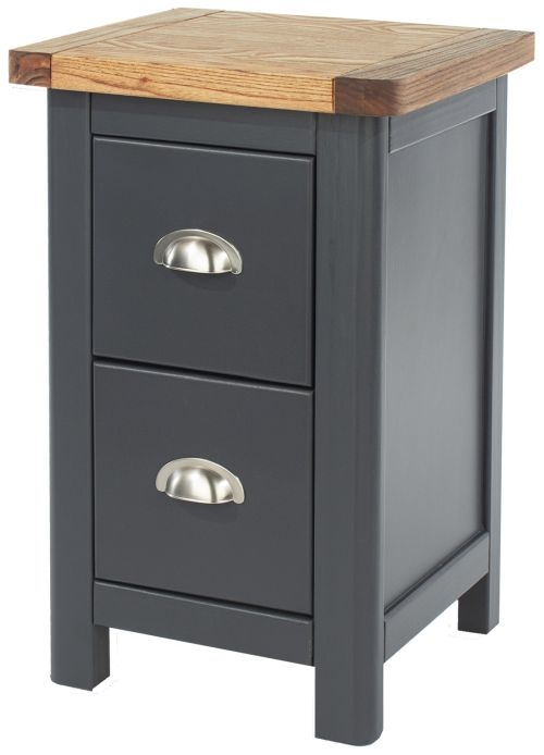 Dunkeld Bedside Cabinet - 2 Drawer Petite - Blue