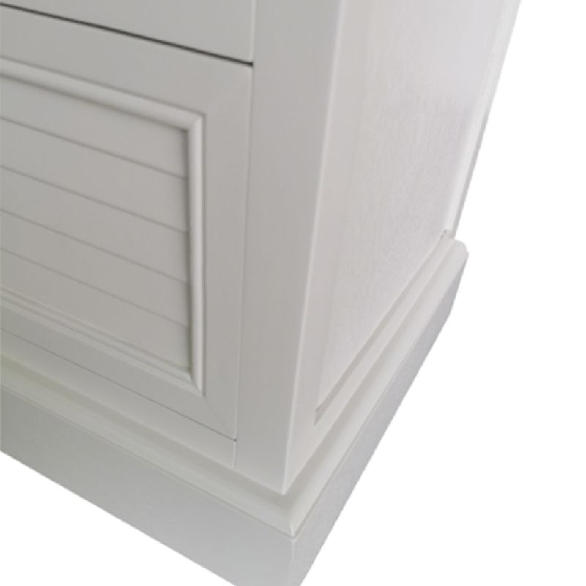 Elise Bedside Cabinet - 2 Drawer - Pearl White