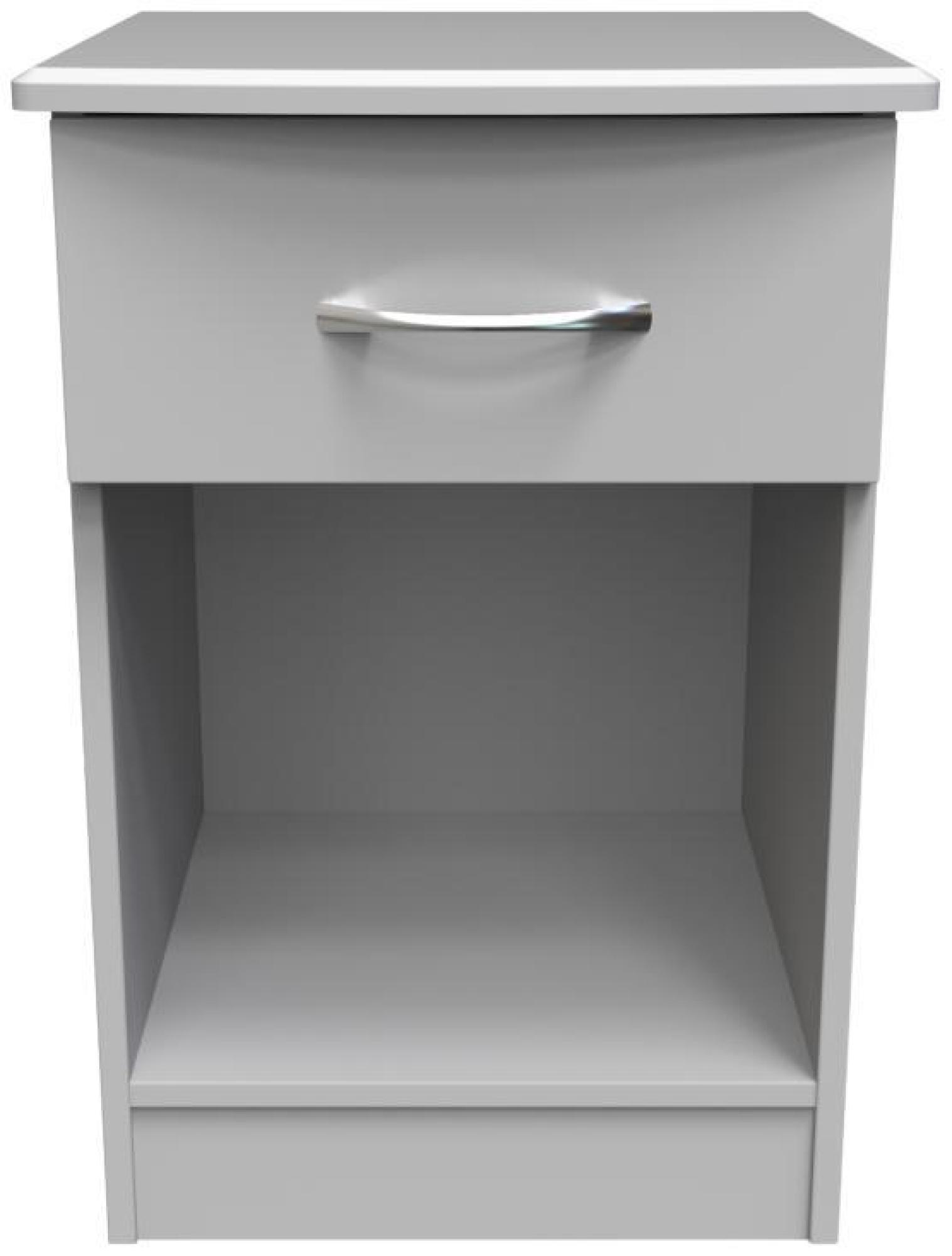 Eve Bedside Cabinet - 3 Drawer with Lock - Grey