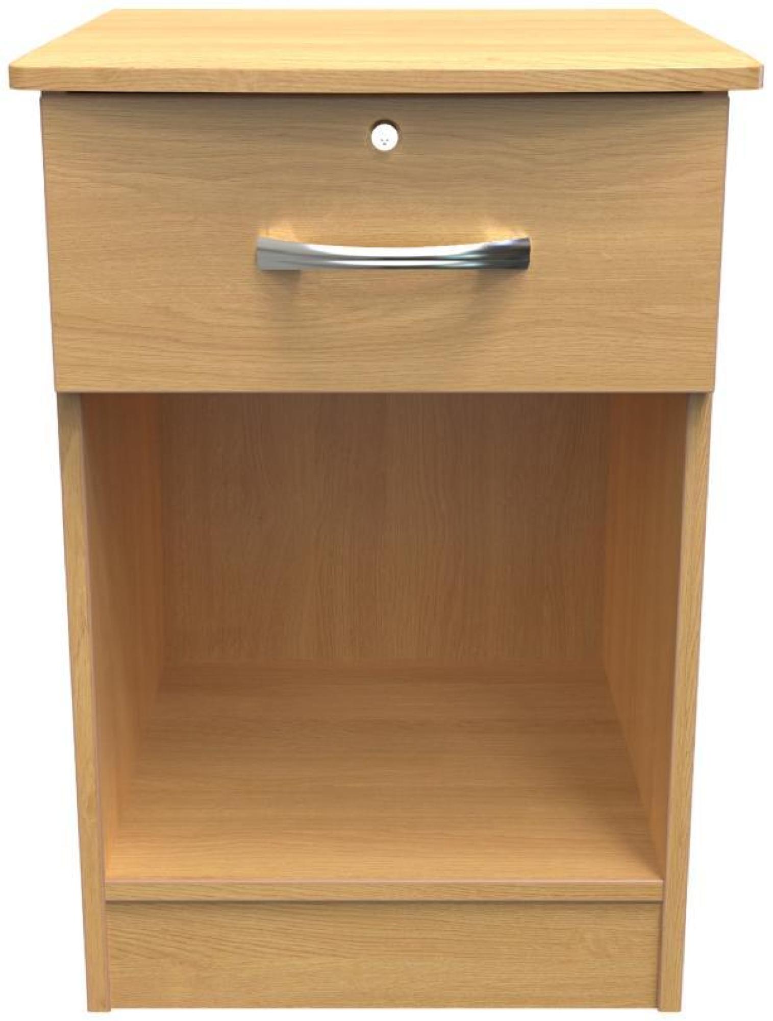 Eve Oak Effect 1 Drawer Bedside Cabinet with Lock