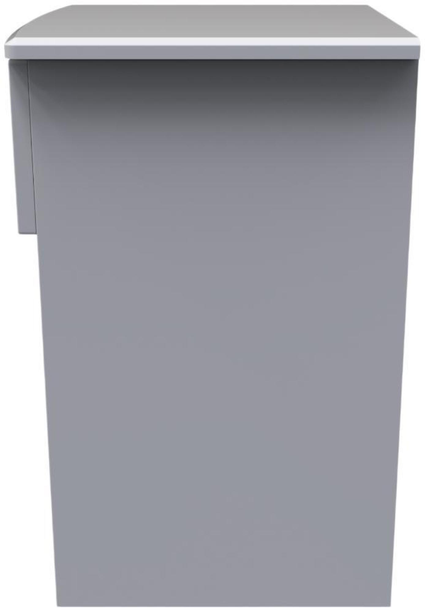 Flora Bedside Cabinet - 1 Drawer with Lock - Grey
