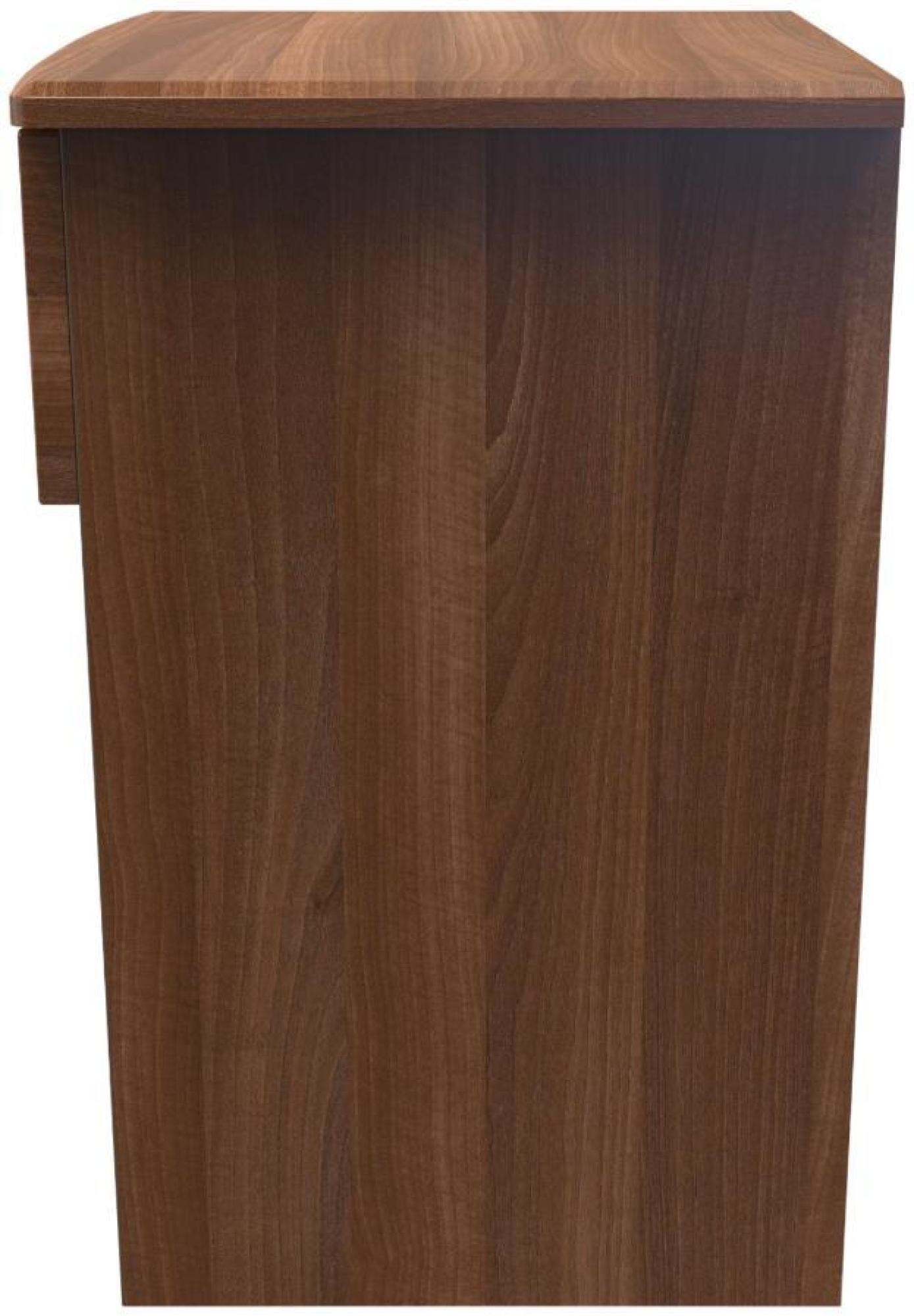 Flora Bedside Cabinet - 1 Drawer with Lock - Walnut